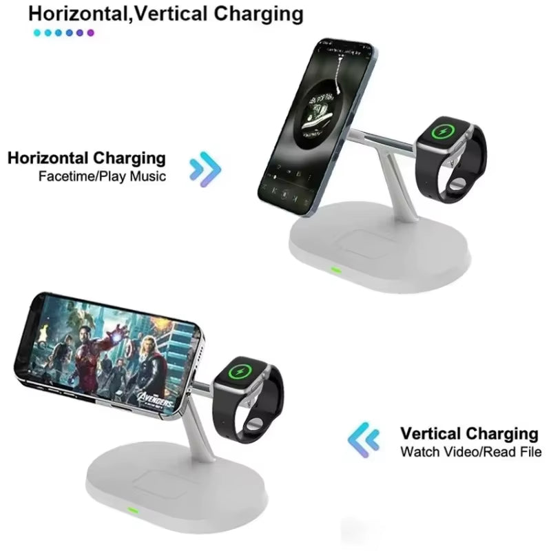 MagSafe 3-in-1 Wireless Charger Stand for iPhone, Apple Watch & AirPods
