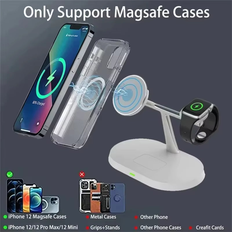 MagSafe 3-in-1 Wireless Charger Stand for iPhone, Apple Watch & AirPods