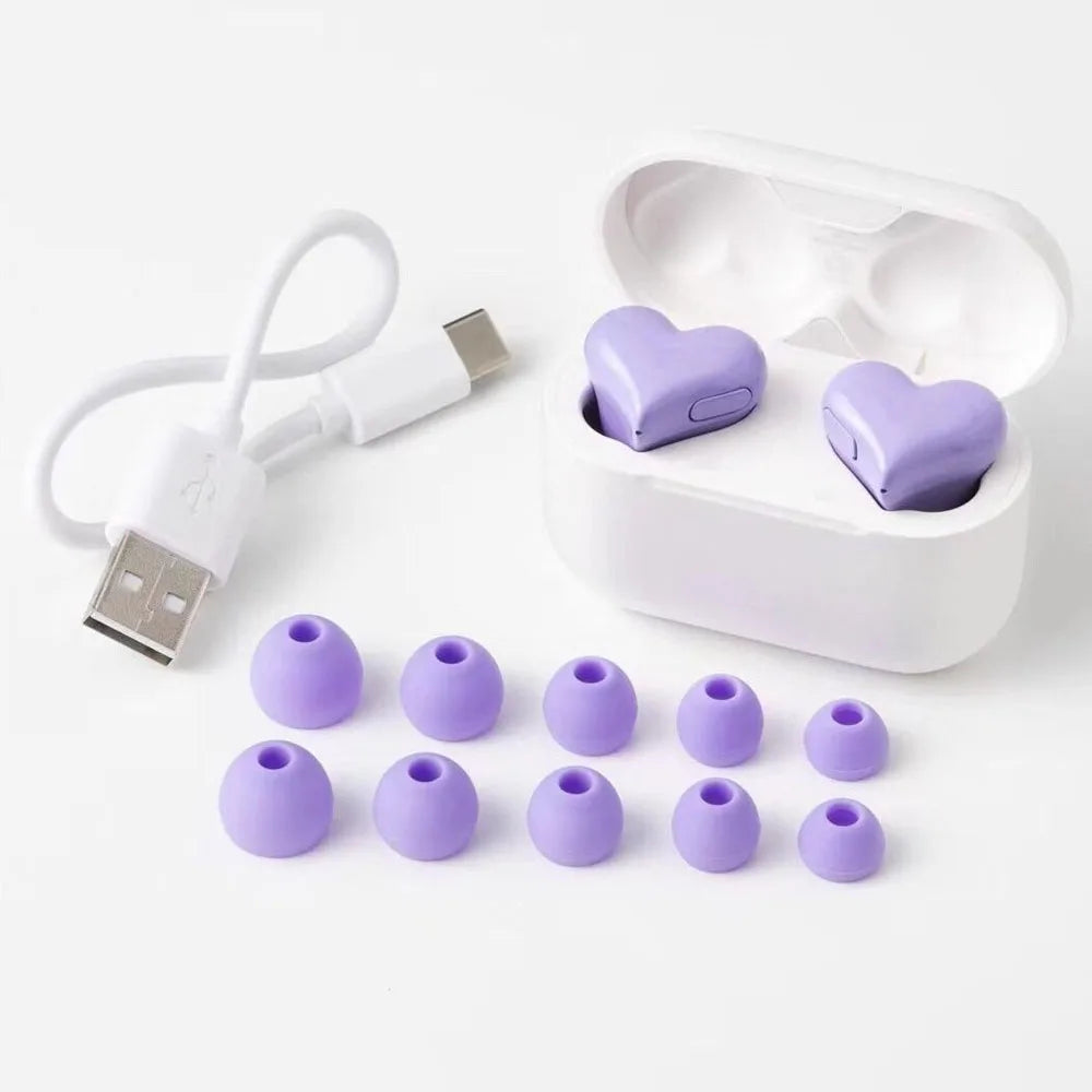 Heart-Shaped Wireless Earbuds | Bluetooth 5.0 | High-Quality Sound | Gift for Her