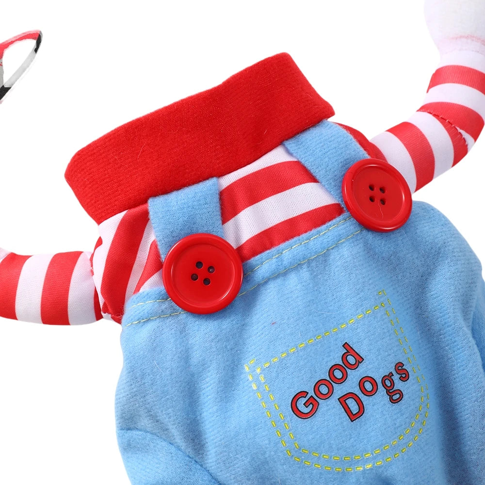 Funny 'Chucky' Halloween Costume for Small Dogs, Cats & Bulldogs | Cozy Puppy Clothes