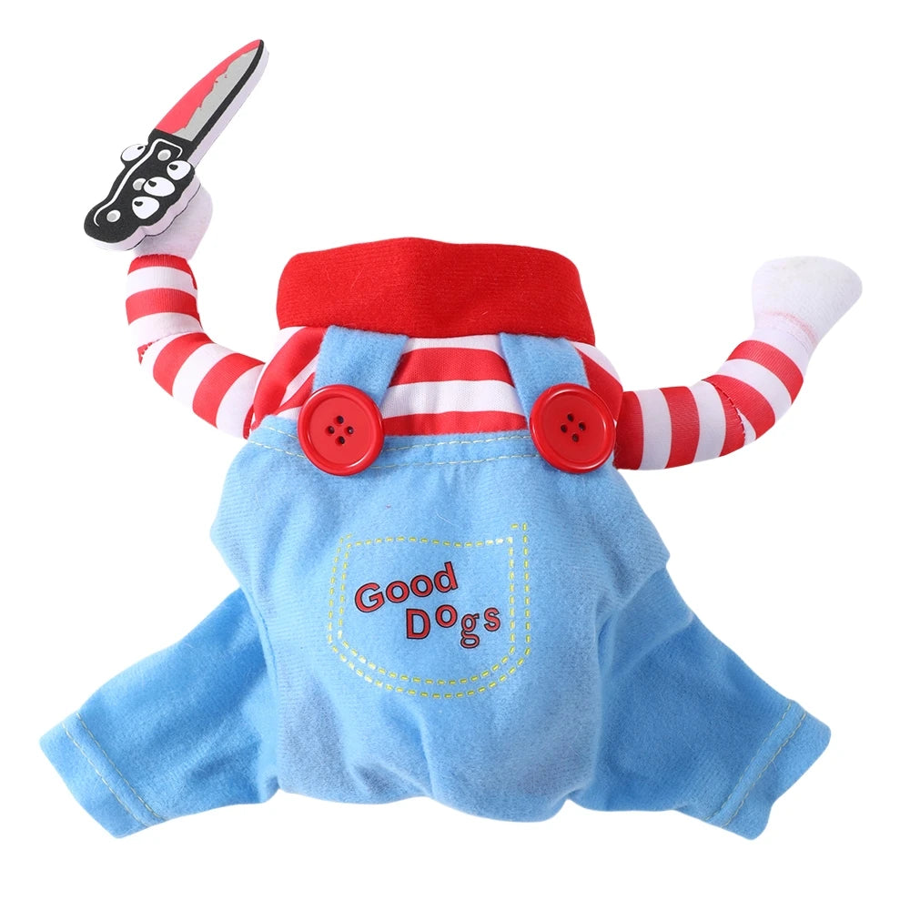 Funny 'Chucky' Halloween Costume for Small Dogs, Cats & Bulldogs | Cozy Puppy Clothes