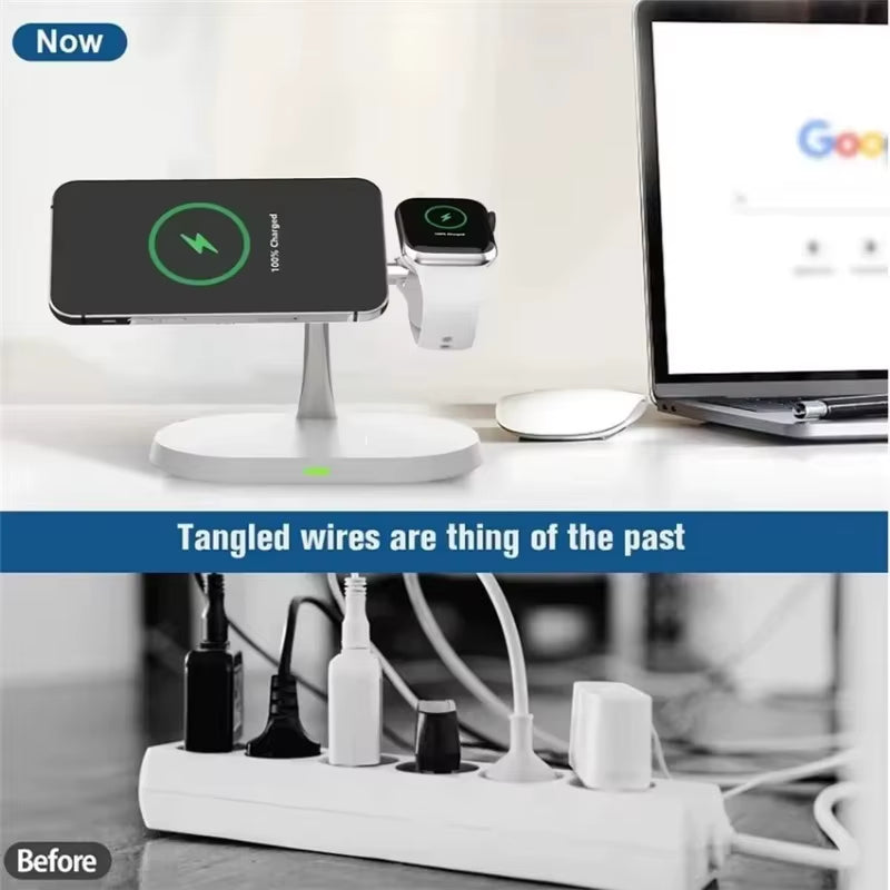 MagSafe 3-in-1 Wireless Charger Stand for iPhone, Apple Watch & AirPods