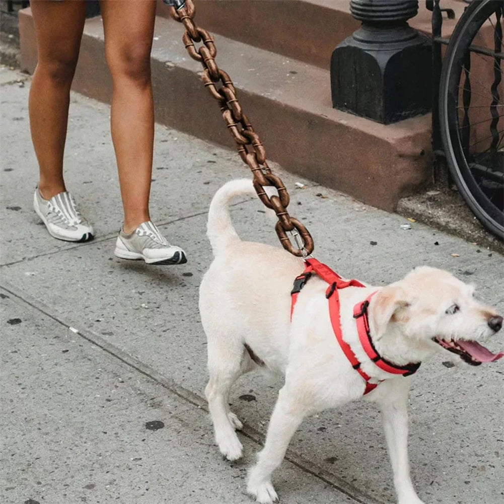 Giant Funny Plastic Chain Dog Leash - Oversized for Hilarious Walks