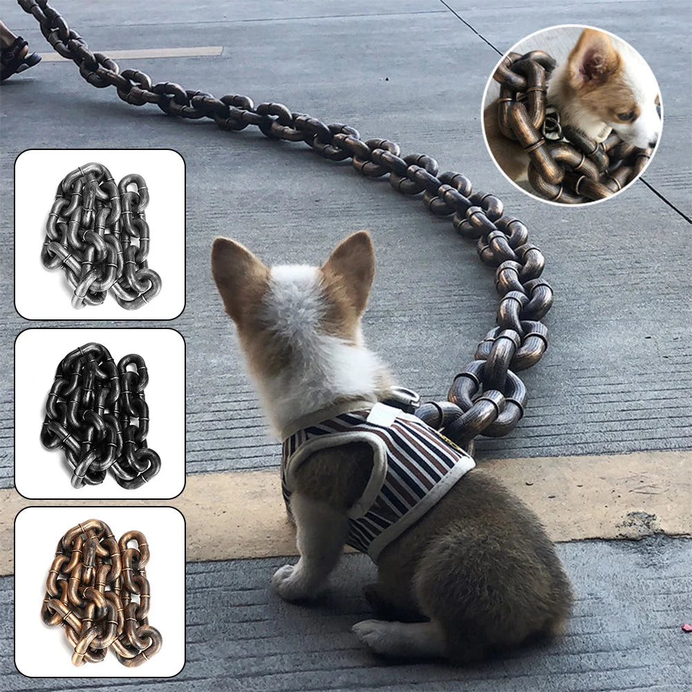 Giant Funny Plastic Chain Dog Leash - Oversized for Hilarious Walks