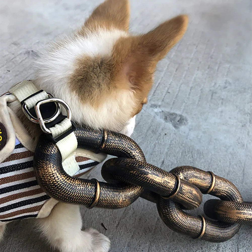 Giant Funny Plastic Chain Dog Leash - Oversized for Hilarious Walks
