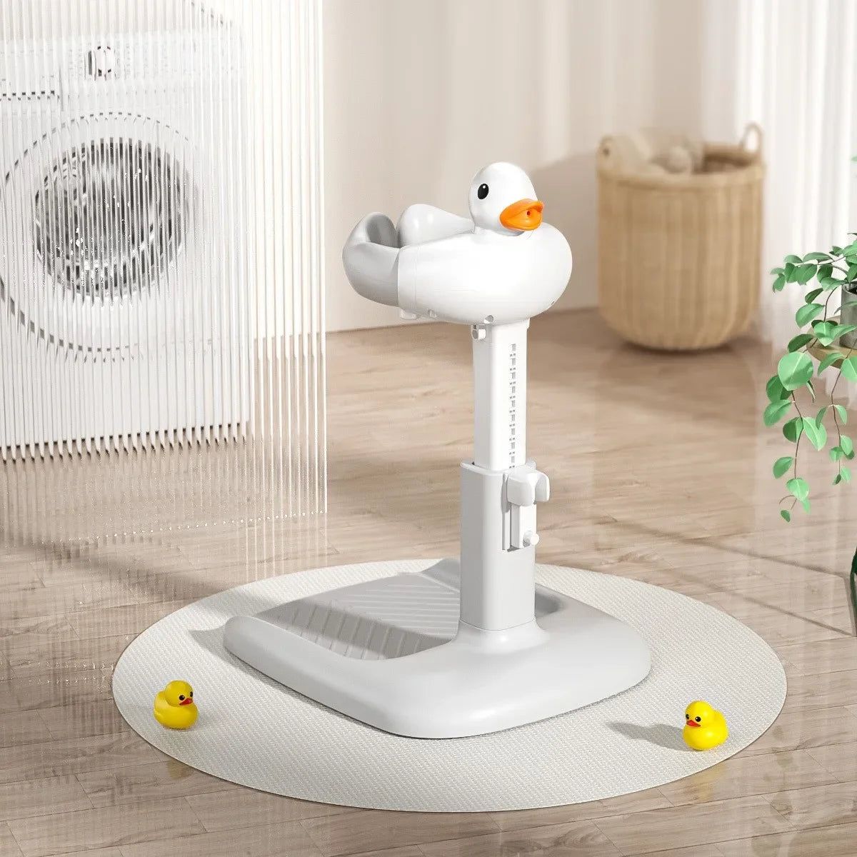 Duck-Shaped Non-Slip Baby Bath Support - Adjustable for Standing and Sitting Toddlers