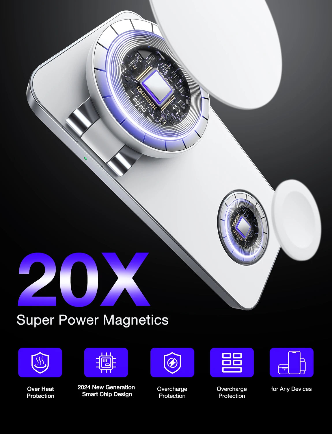 The Ultimate 3-in-1 Magnetic Charging Stand | Fast Wireless for iPhone, Apple Watch & AirPods