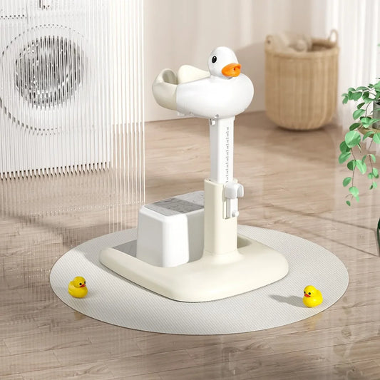 Duck-Shaped Non-Slip Baby Bath Support - Adjustable for Standing and Sitting Toddlers