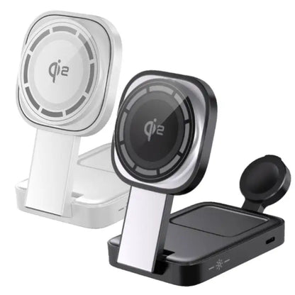 Foldable Magnetic Wireless Charging Station | 15W Fast Charge for iPhone 16 Pro, Samsung, Watch & AirPods