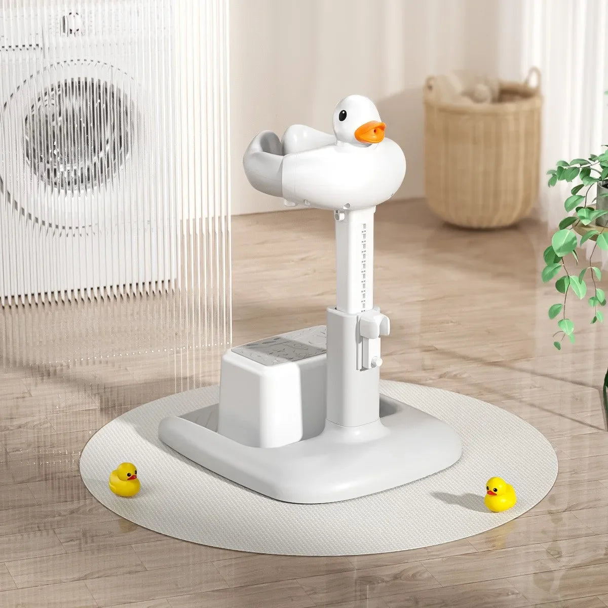 Duck-Shaped Non-Slip Baby Bath Support - Adjustable for Standing and Sitting Toddlers