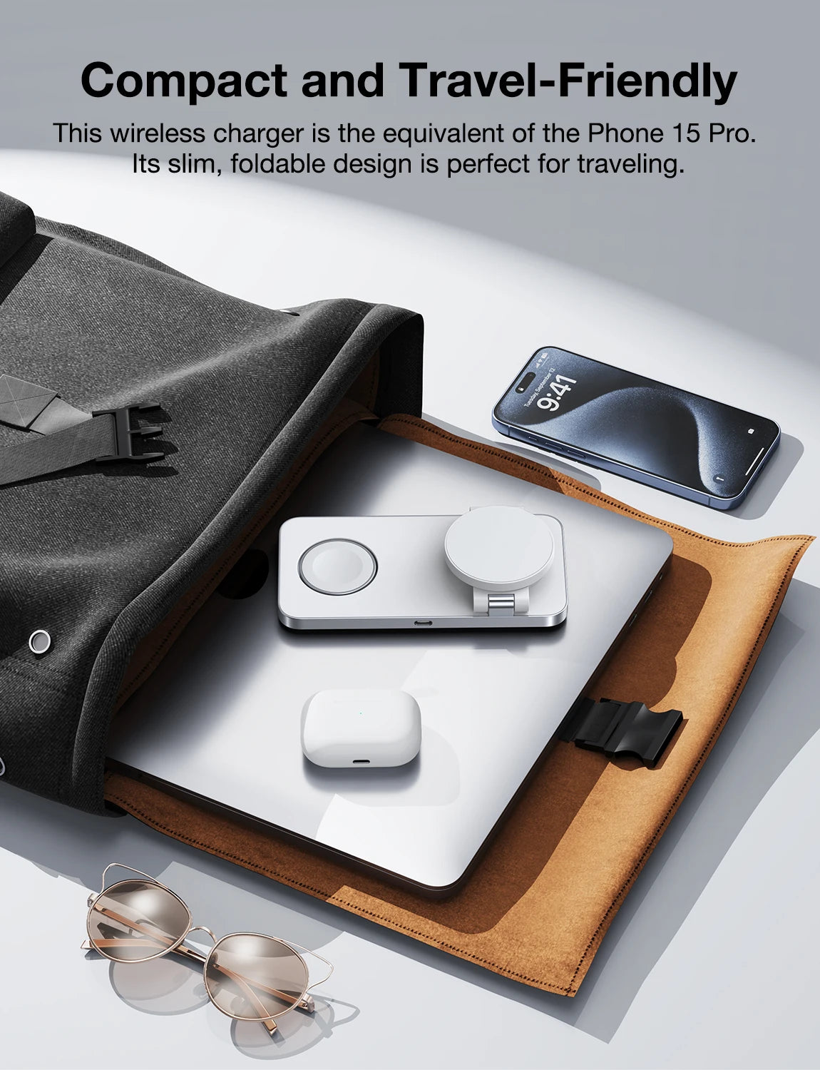 The Ultimate 3-in-1 Magnetic Charging Stand | Fast Wireless for iPhone, Apple Watch & AirPods