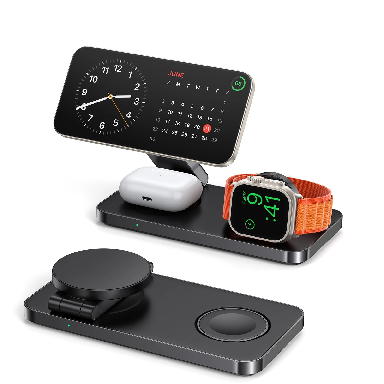 The Ultimate 3-in-1 Magnetic Charging Stand | Fast Wireless for iPhone, Apple Watch & AirPods