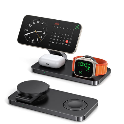 The Ultimate 3-in-1 Magnetic Charging Stand | Fast Wireless for iPhone, Apple Watch & AirPods