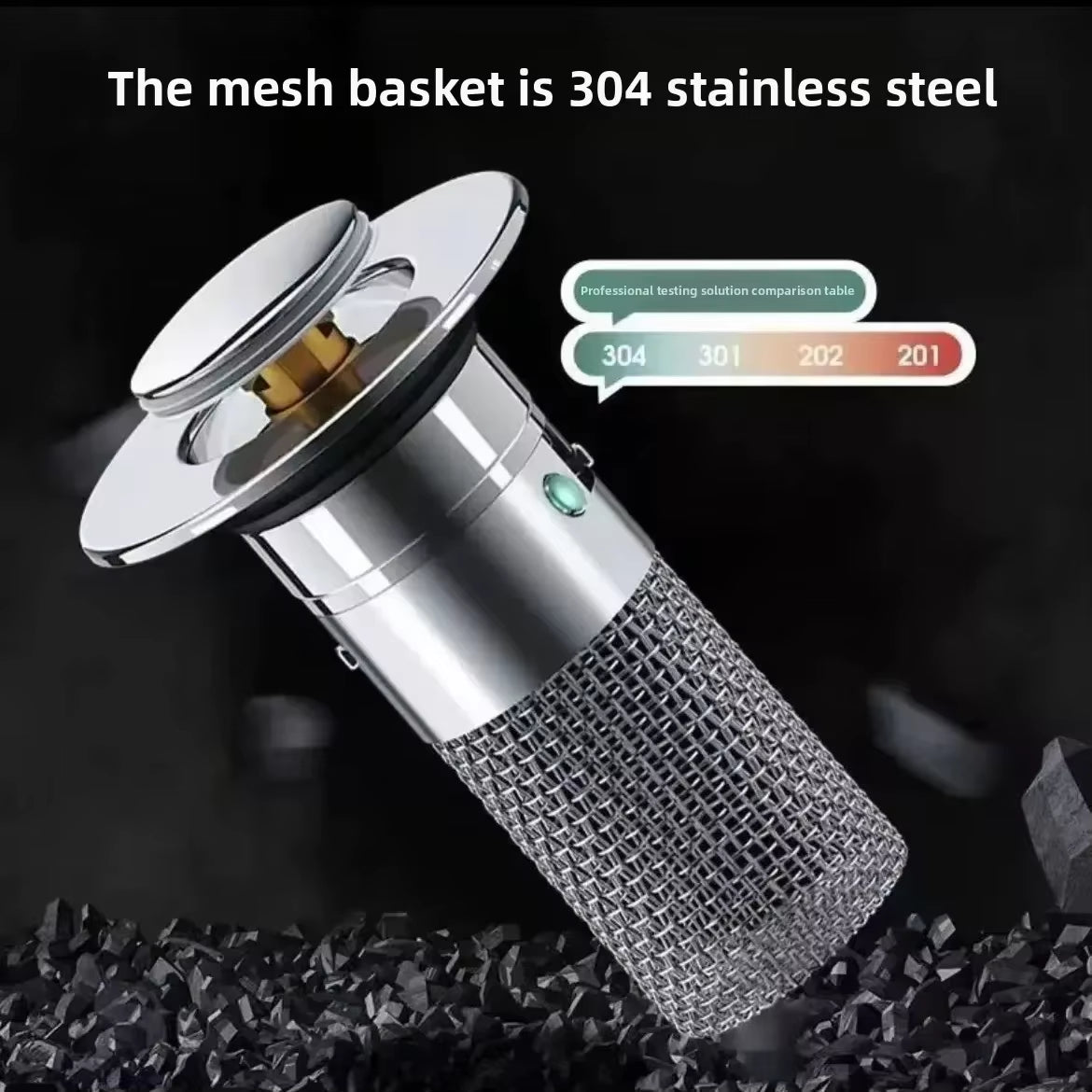 Universal Anti-Clog Pop-Up Drain Stopper – Stainless Steel Hair Catcher & Odor Filter for Bathroom & Kitchen Sink