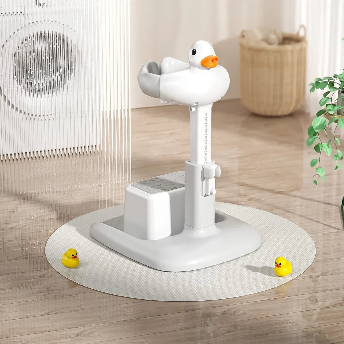 Duck-Shaped Non-Slip Baby Bath Support - Adjustable for Standing and Sitting Toddlers