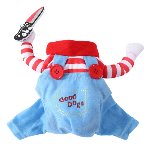 Funny 'Chucky'  Halloween Costume for Small Dogs, Cats & Bulldogs | Cozy Puppy Clothes