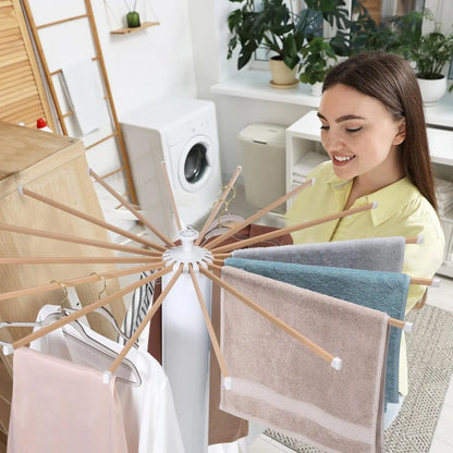 Portable Tripod Clothes Drying Rack - Foldable, Collapsible & Compact for Travel, Balcony & Small Spaces