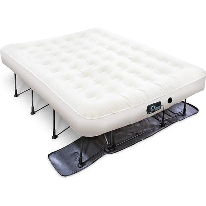 Ez-Bed Queen Air Mattress with Built-in Frame & Rolling Case - Self-Inflating, Auto Shut-Off