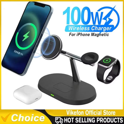 MagSafe 3-in-1 Wireless Charger Stand for iPhone, Apple Watch & AirPods